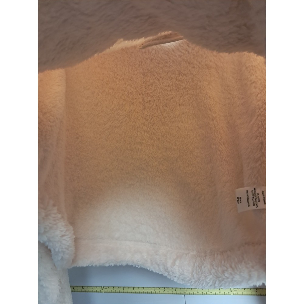 Lole Women's Yana Sherpa Beige Cropped Button Neck Hoodie Sz L - Picture 7 of 11